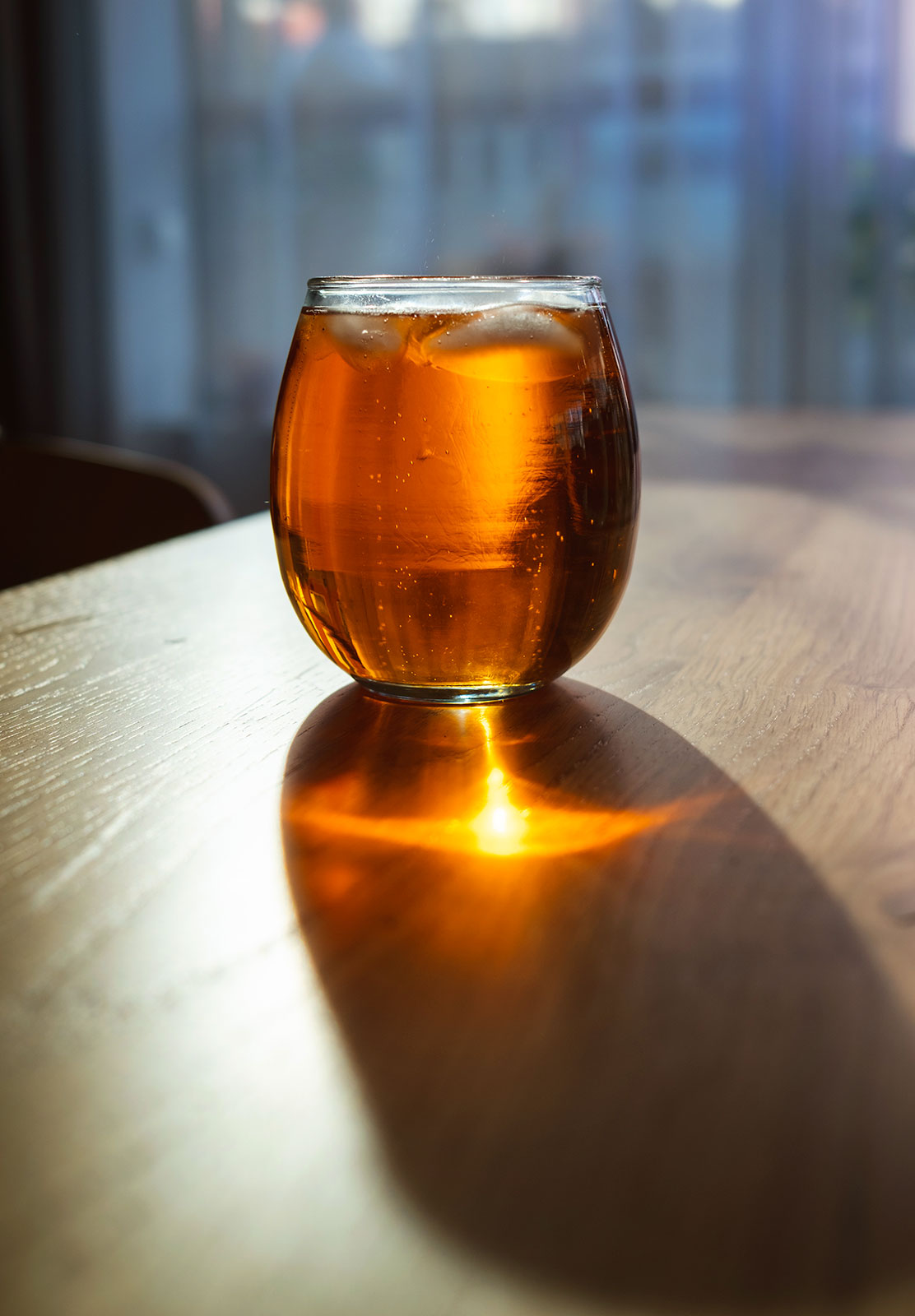 Orange drink in glass