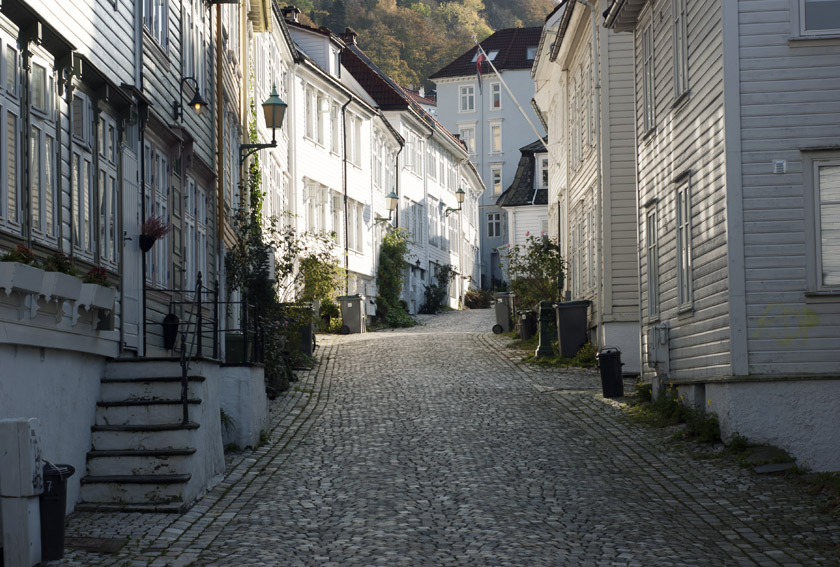 Cobbled streets and wooden houses