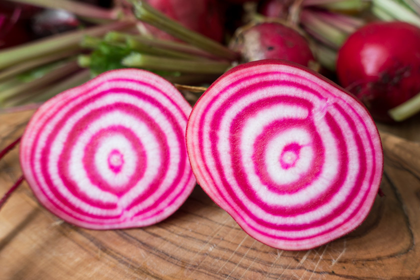 Pink striped beetroot