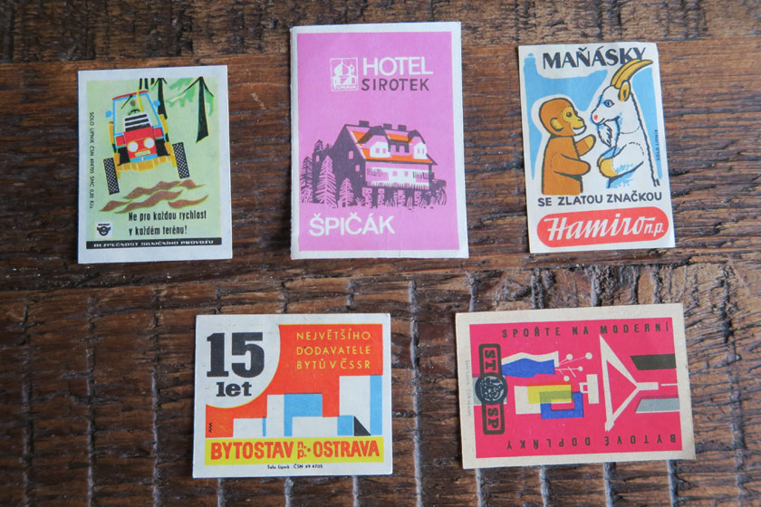 Illustrated matchbox cards