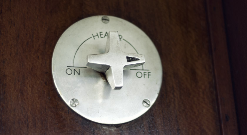 Metal heating knob