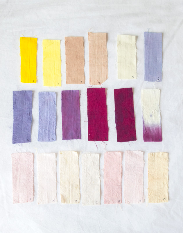Natural fabric colours