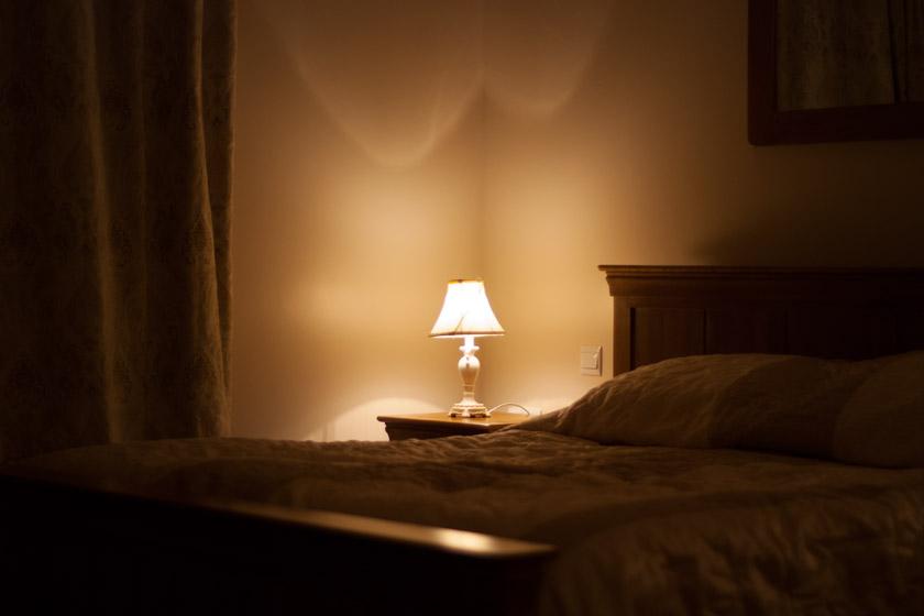Romantic lighting in bedroom
