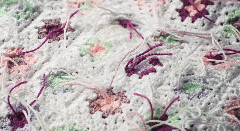 Crochet granny square blanket