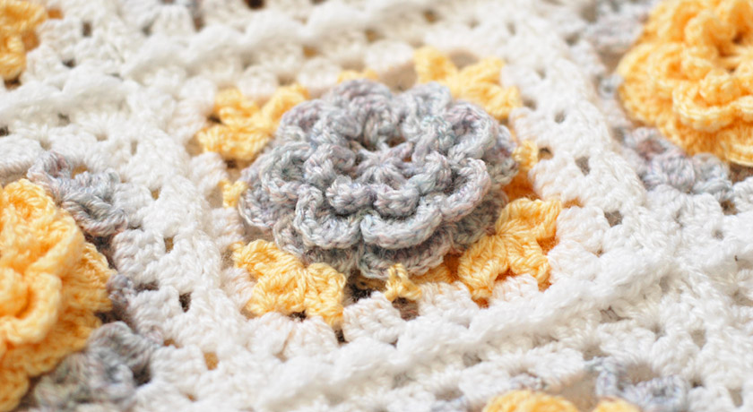 Crochet flower granny square
