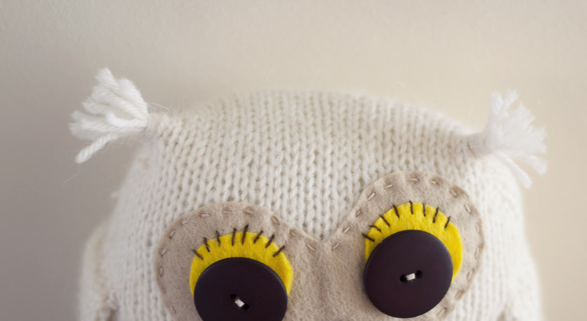 Knitted owl ears