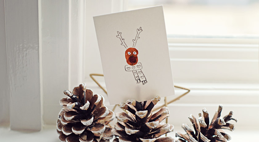 Festive reindeer card