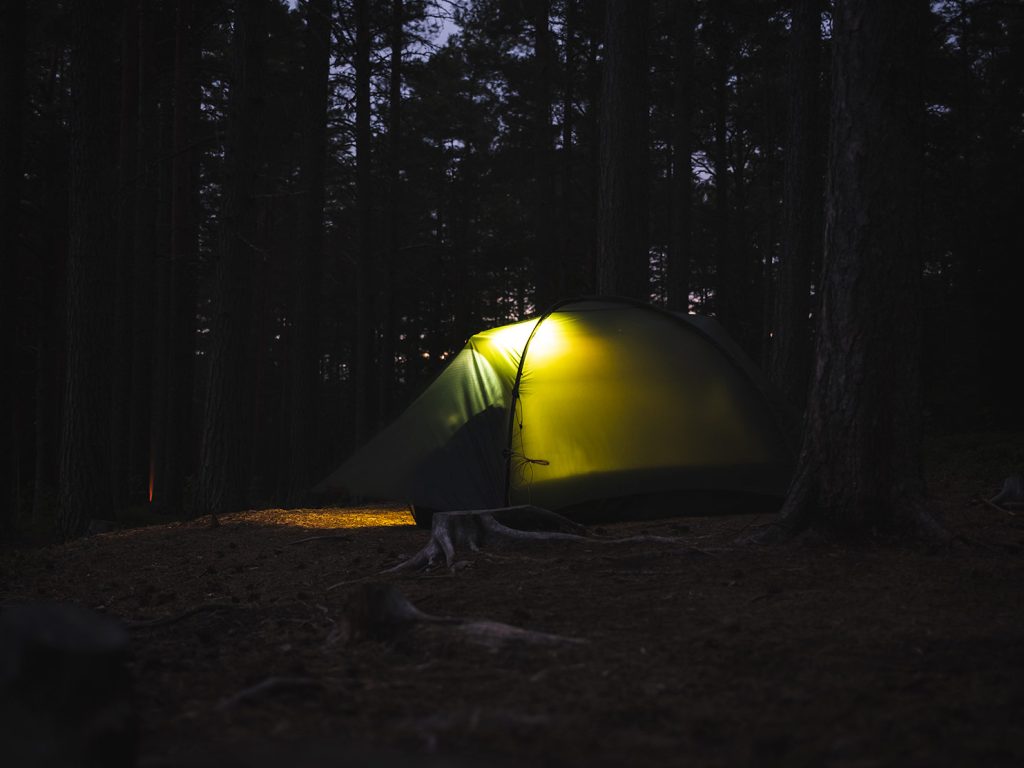 Light inside tent
