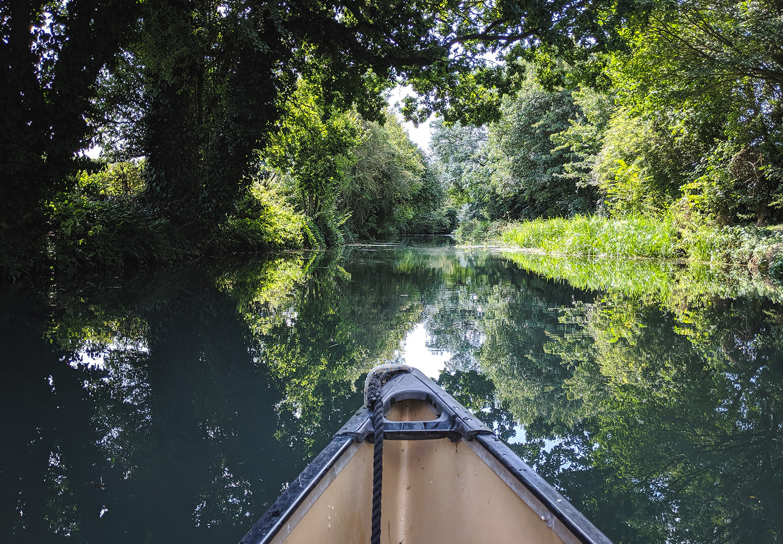 Canoe on water