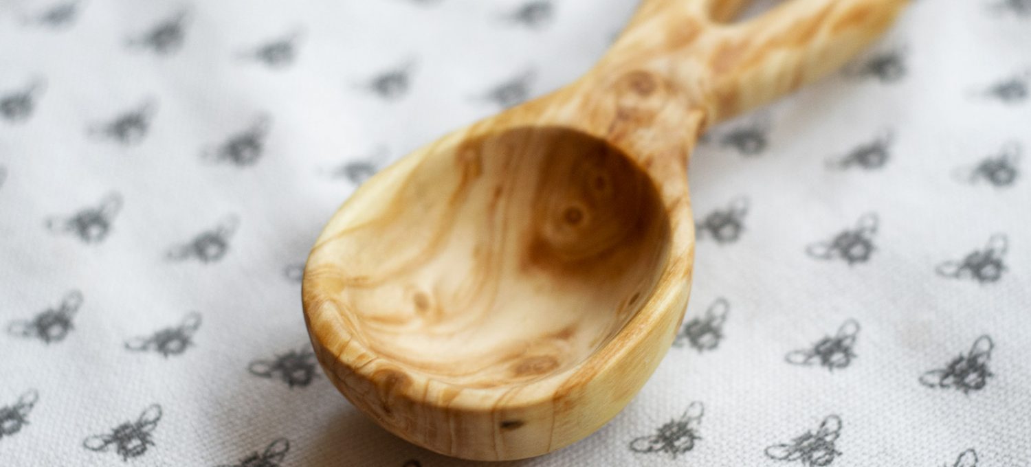 Closeup of spoon bowl