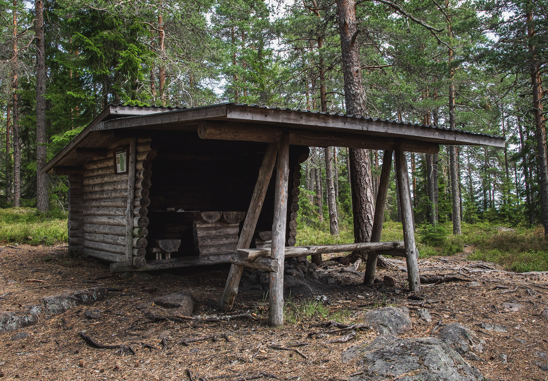 Rustic wooden cabin