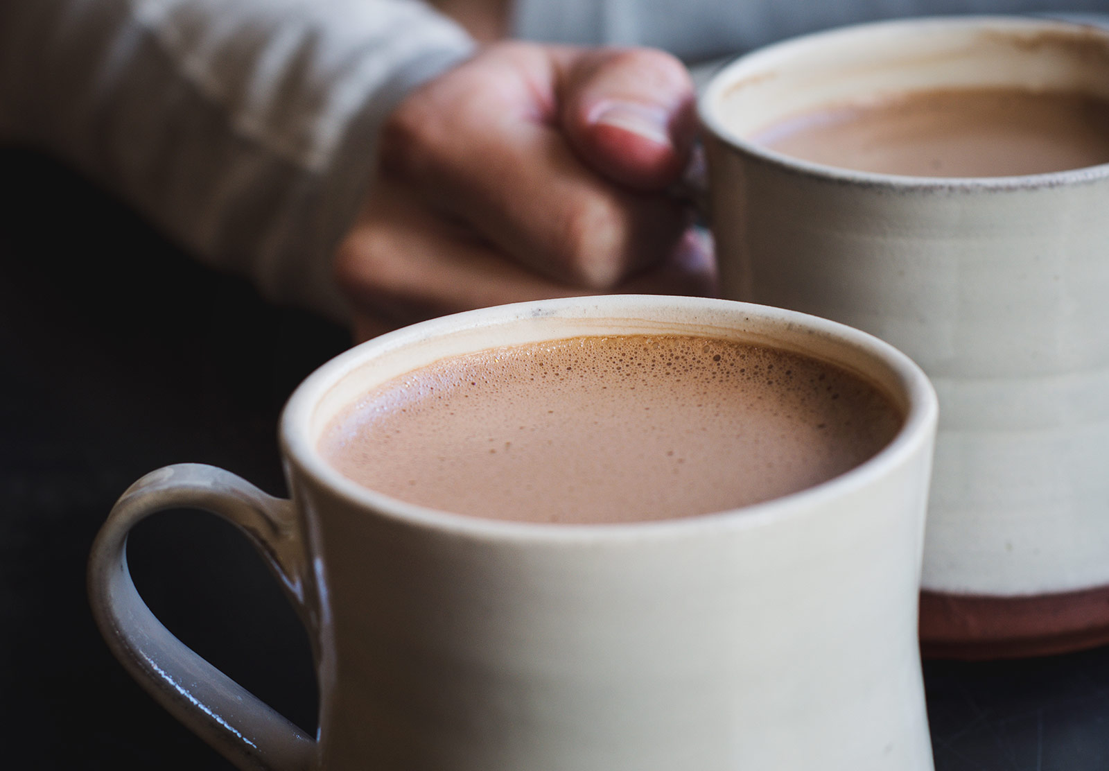 Mugs of hot chocolate