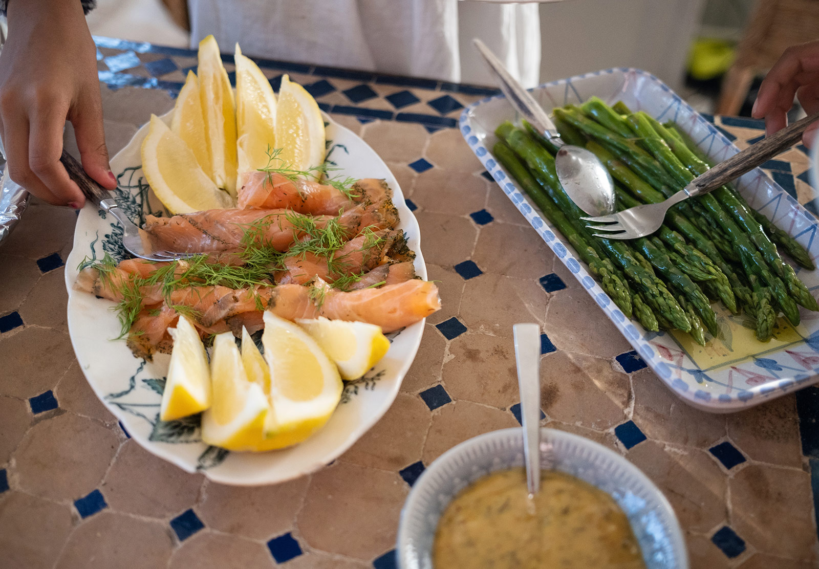 Salmon and asparagus
