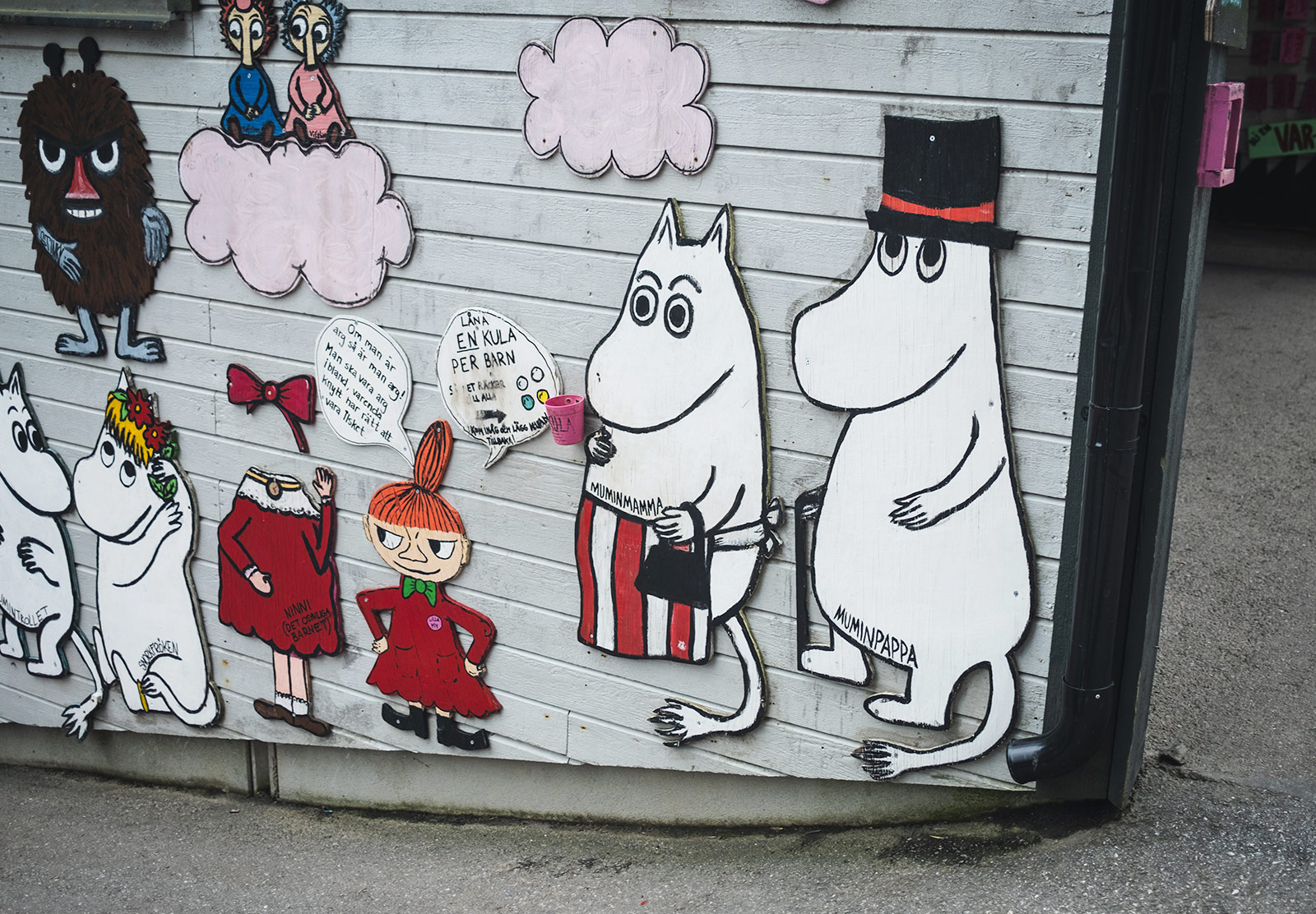 Wooden Moomin characters