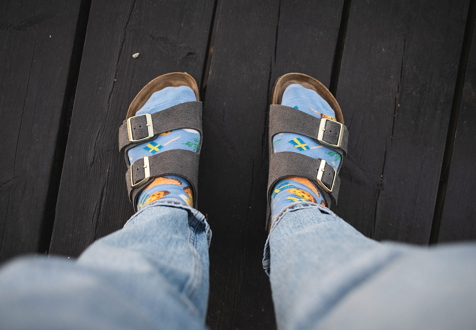 Wearing socks with sandals