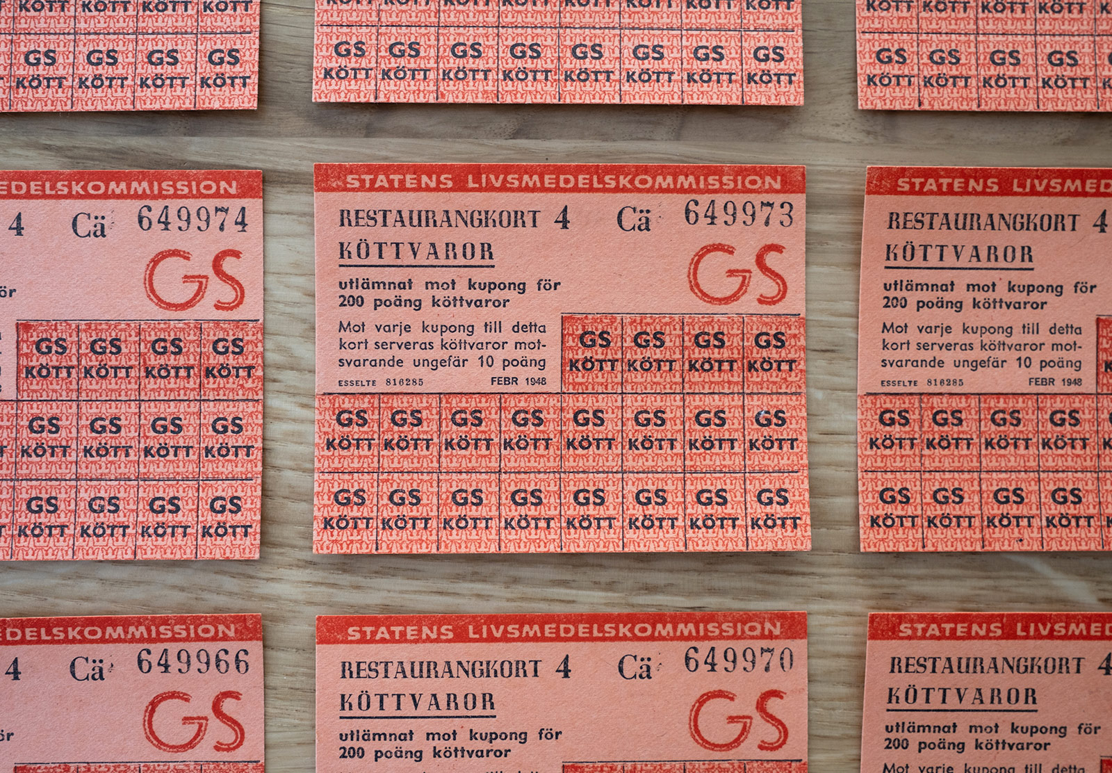 Red ration coupons