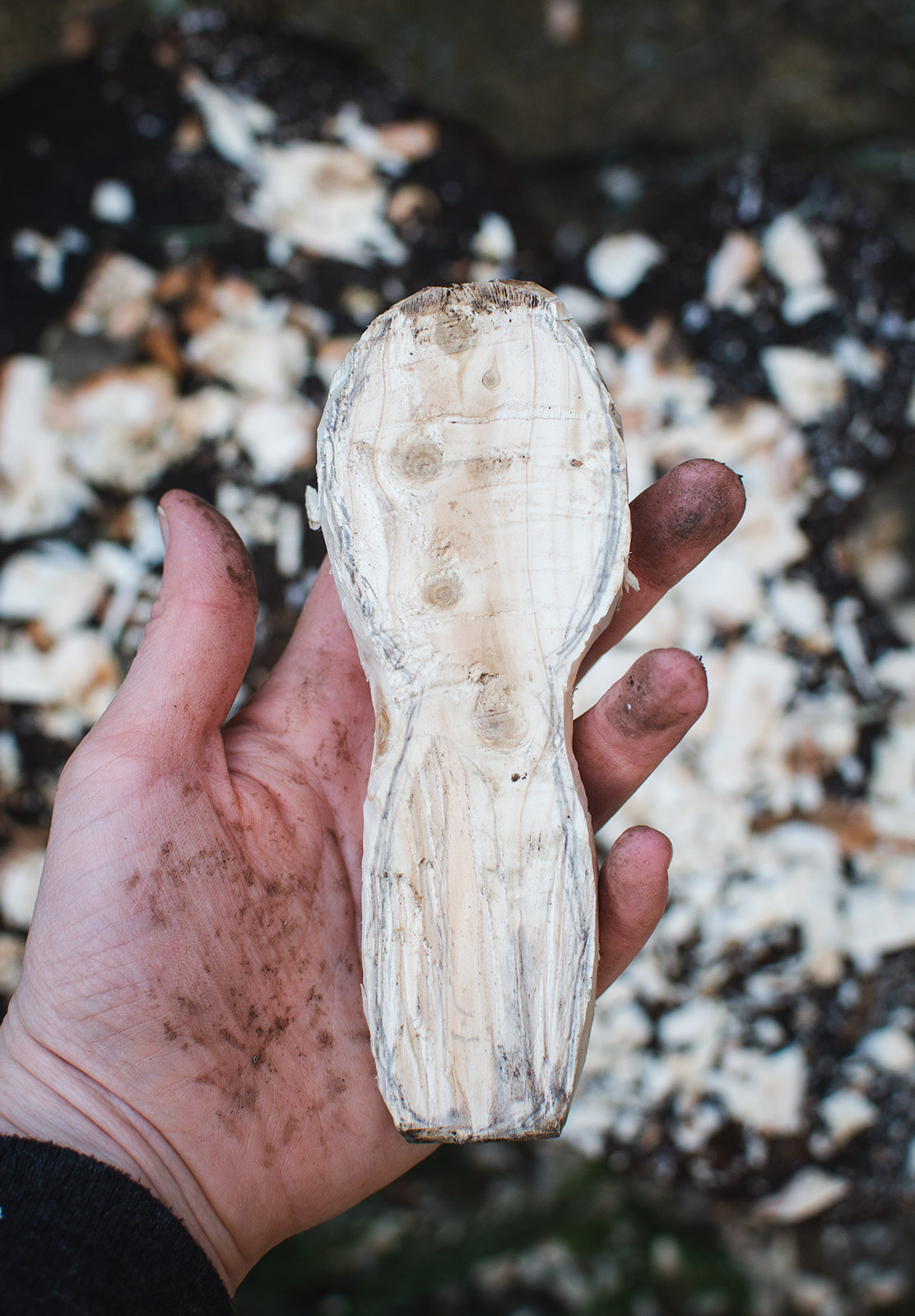 Rough carved spoon